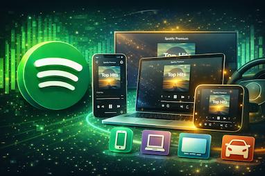 📱💻🚗 اسپاتیفای روی چه دستگاه‌هایی کار می‌کند؟ راهنمای کامل استفاده از Spotify در موبایل، کامپیوتر، تلویزیون و ماشین